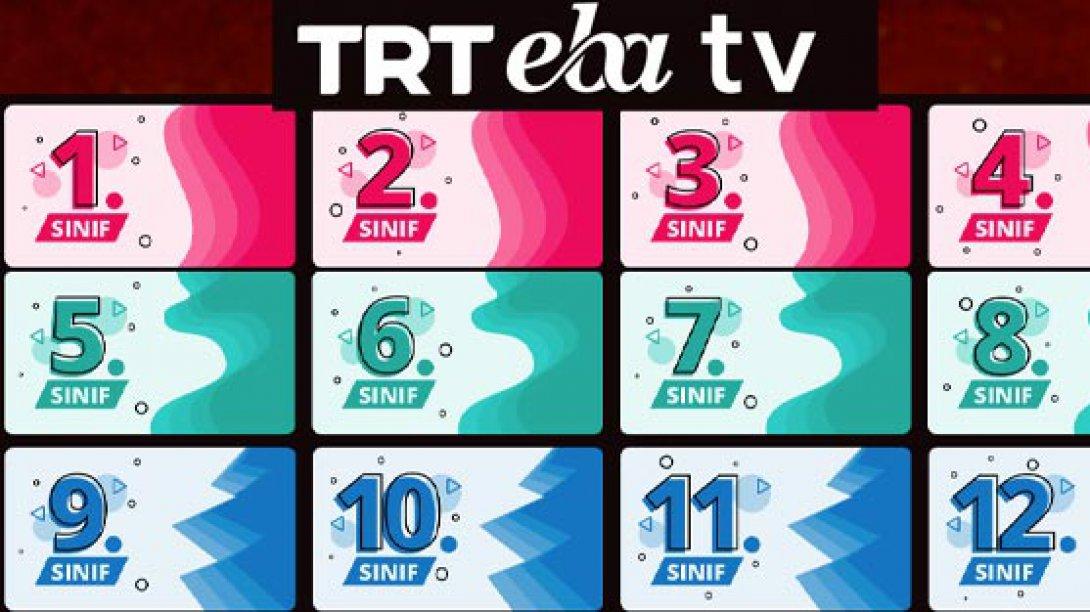 TRT EBA TV Uzaktan Eğitim Ders Programları 01 - 05 Haziran Tarihleri...
