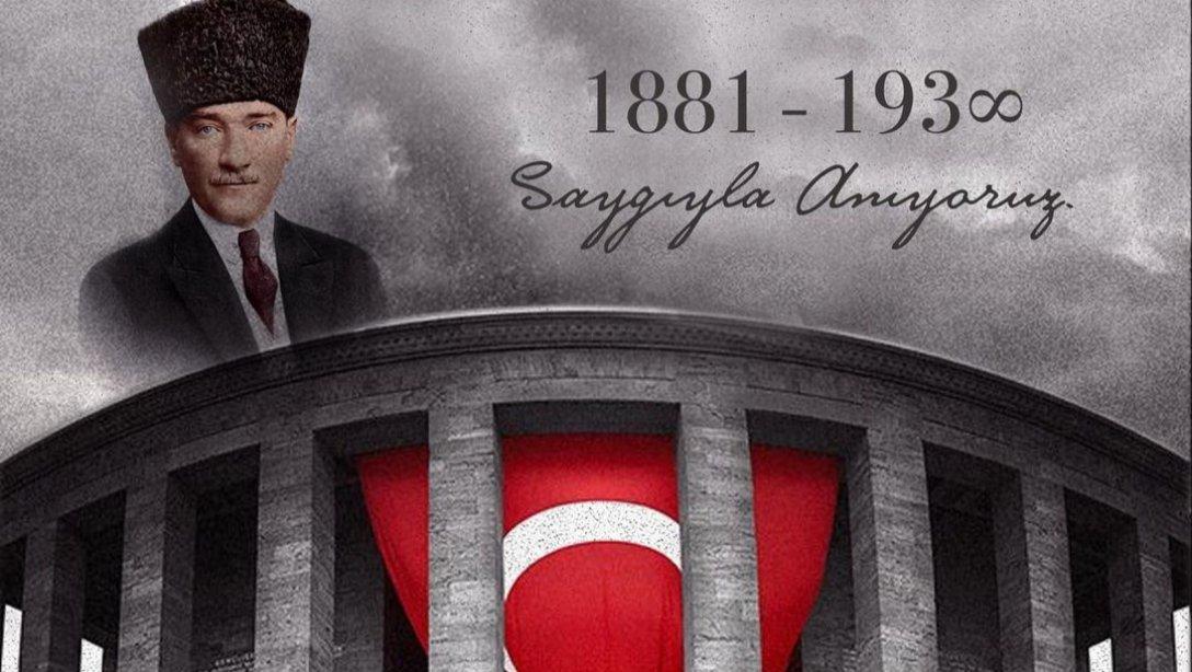 Etimesgut İlçe Milli Eğitim Müdürümüz Ahmet Gürsel AVCI'nın 10 Kasım Atatürk'ü Anma Günü Mesajı...
