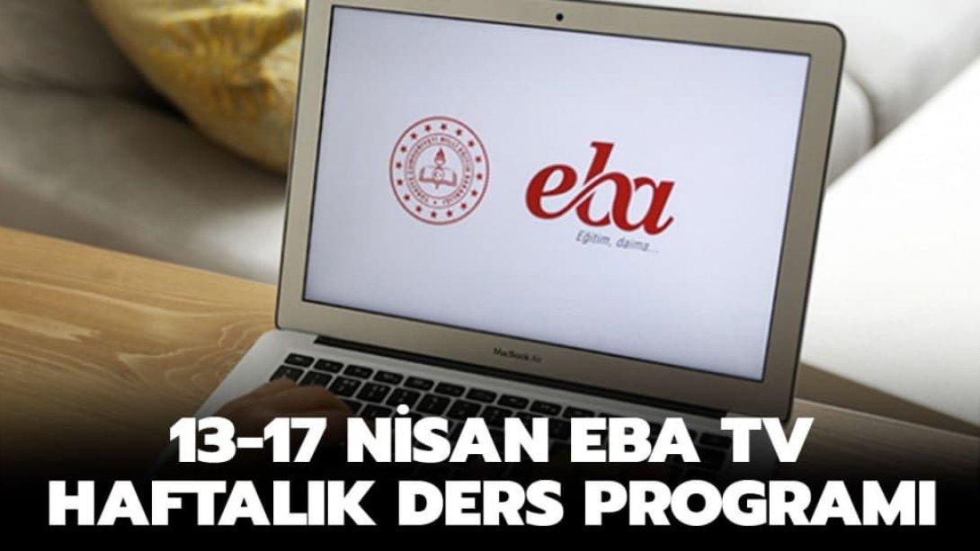 EBA TV 13-17 Nisan Haftalık Ders Programı