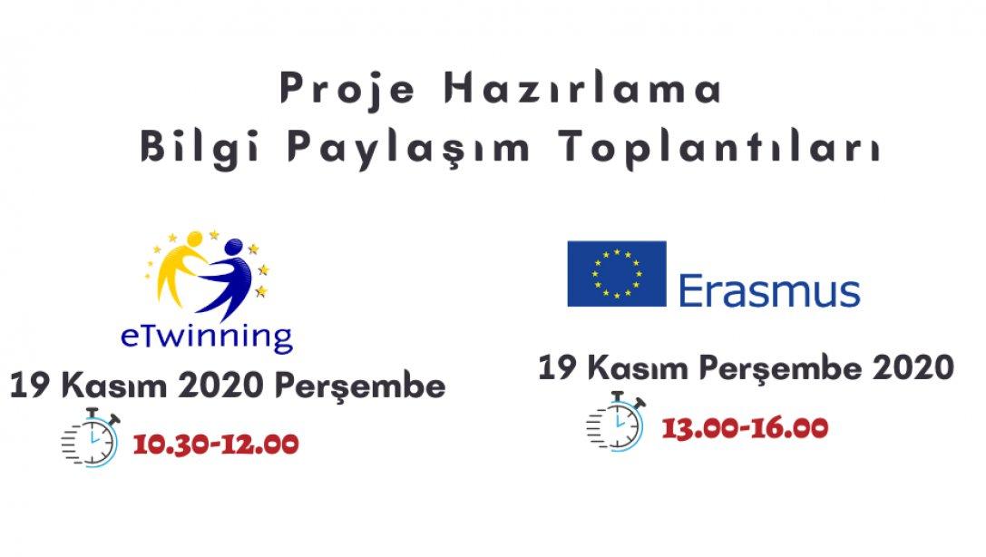 eTwinning ve Erasmus Programları Bilgi Paylaşım Toplantıları Düzenlendi