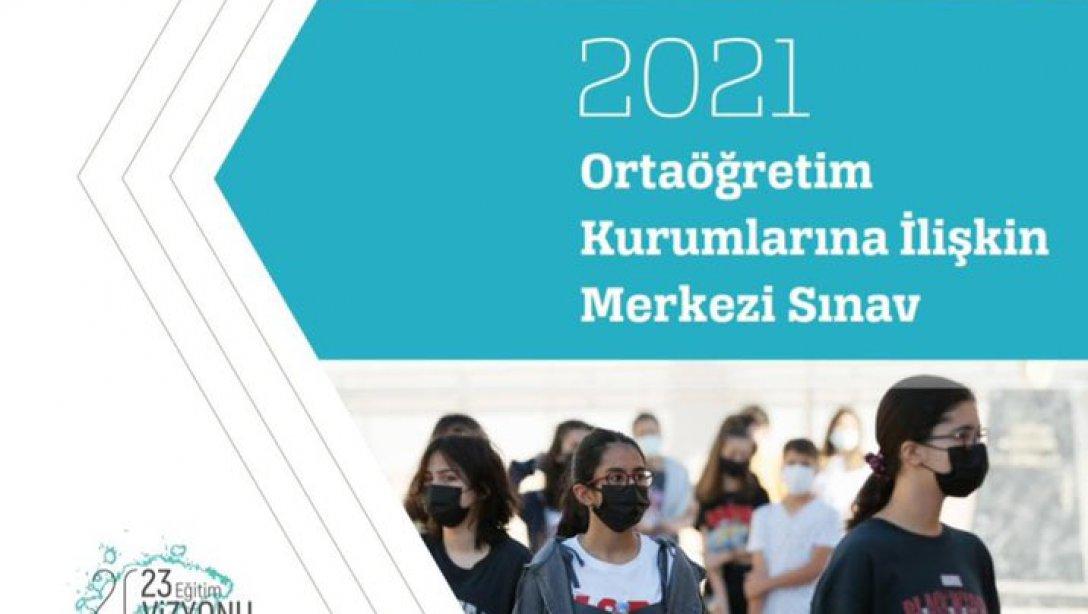 2021 Yılı Ortaöğretim Kurumlarına İlişkin Merkezi Sınav Raporu